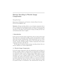 Entropy Encoding in Wavelet Image Compression