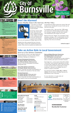 Spring 2015 Edition - City of Burnsville