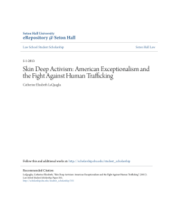 American Exceptionalism and the Fight Against Human Trafficking