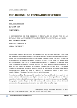 THE JOURNAL OF POPULATION RESEARCH
