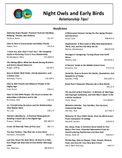 Night Owls and Early Birds - Rochester Hills Public Library