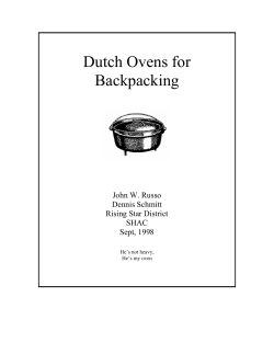 Dutch Ovens for Backpacking - US Scouting Service Project