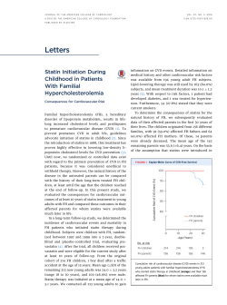 Statin Initiation During Childhood in Patients With Familial