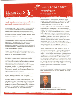 Liam`s Land Annual Newsletter June 2012