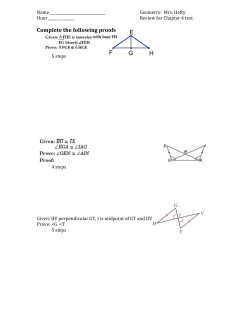 Complete the following proofs