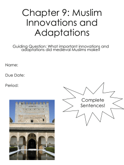 Chapter 9: Muslim Innovations and Adaptations