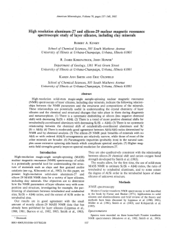High resolution aluminum-27 and silicon-29 nuclear