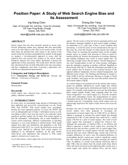 A Study of Web Search Engine Bias and its Assessment