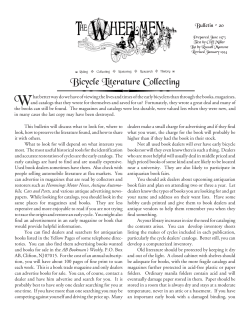 Bicycle Literature Collecting