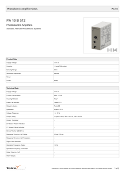 Photoelectric Amplifier PA 10 B 512