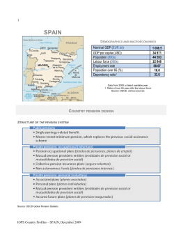 Spain: COUNTRY PENSION DATA OVERVIEW AND DESIGN
