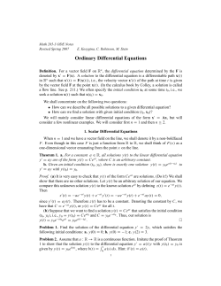 Ordinary Differential Equations