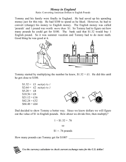 Money in England: Converting Dollars to Pounds
