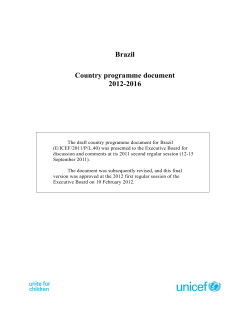 Brazil Country programme document 2012-2016