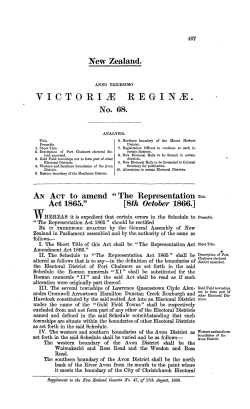 30 Victoriae 1866 No 68 Representation Act Amendment
