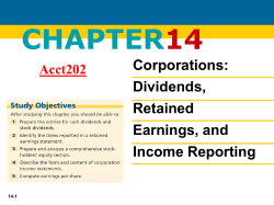SO 1 Prepare the entries for cash dividends and stock dividends.