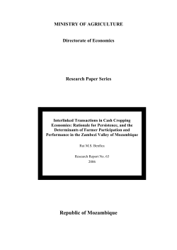 Interlinked Transactions in Cash Cropping Economies: Rationale for