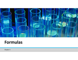 Formulas