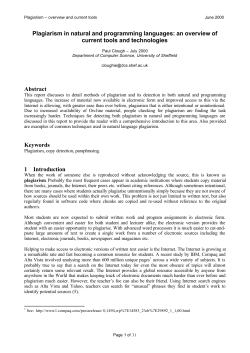 Plagiarism in natural and programming languages: an