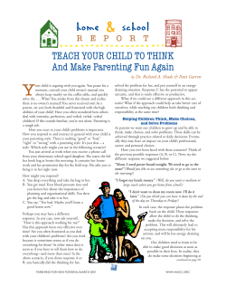 Teach your child to think and make parenting fun again.