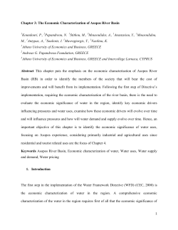 Chapter 3: The Economic Characterization of Asopos River Basin