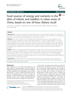 Food sources of energy and nutrients in the diets
