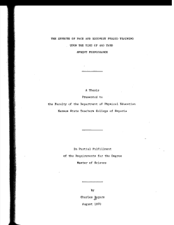 A Thesis Presented to the Faculty of the Department of Physical