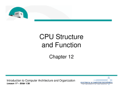 CPU Structure and Function