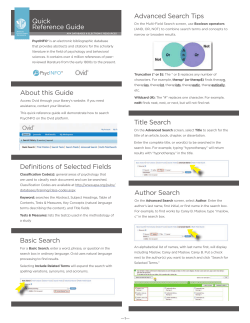 Quick Reference Guide | Ovid