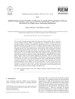 mRNA Expression Profiles in Human Lymphoid Progenitor Cell are