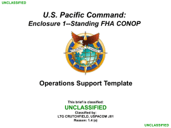 Foreign Humanitarian Assistance (FHA) Standing CONOP - cfe-dmha