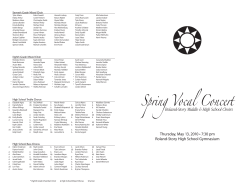 Spring Vocal Concert
