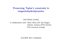 Preserving Taylor`s constraint in