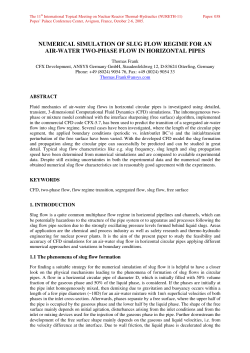 numerical simulation of slug flow regime for an air-water