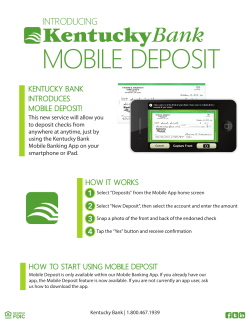 Mobile Deposit FAQs