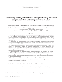 Establishing marine protected areas through