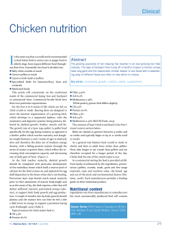 Chicken nutrition - British Hen Welfare Trust