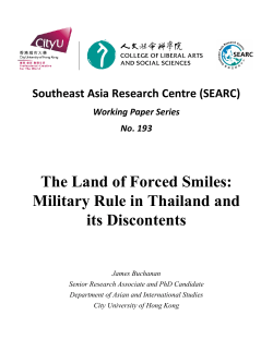 The Land of Forced Smiles: Military Rule in Thailand and its