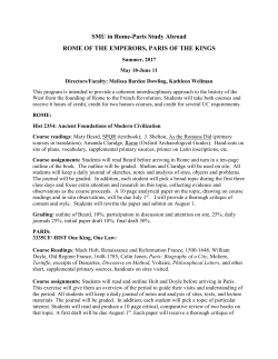 SMU in Rome-Paris Study Abroad ROME OF THE EMPERORS