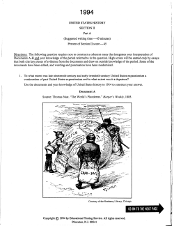1994 APUSH Imperialism DBQ