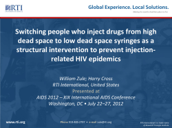 Low Dead Space Syringes