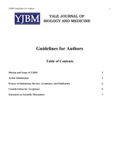 Guidelines for Authors - Yale School of Medicine