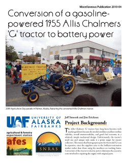 Conversion of a gasoline- powered 1955 Allis Chalmers `G` tractor to