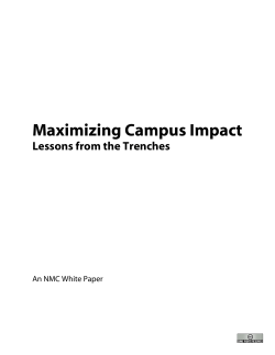 Maximizing Campus Impact - The New Media Consortium