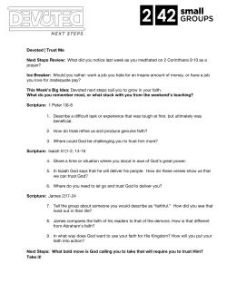 Devoted | Trust Me Next Steps Review:​What did you notice last