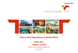 Heavy Haul Operations in South Africa