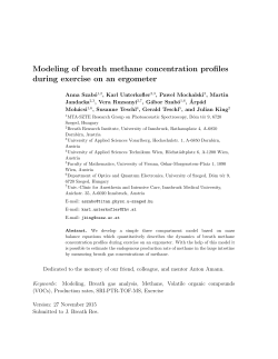 Modeling of breath methane concentration profiles during exercise