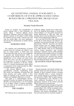 Quantifying Animal Food Diet: A Comparison of Four Approaches