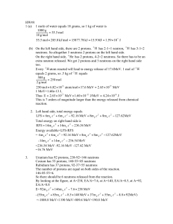 HW#8 1 (a) 1 mole of water equals 18 grams, so 1 kg of water is mol