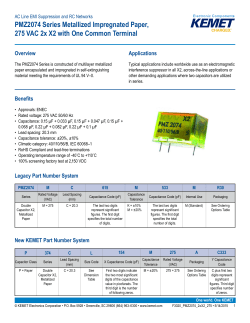PMZ2074 Series Metallized Impregnated Paper, 275 VAC 2x X2